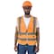 Pioneer Tricot Safety Vest, Org, Medium, 2 Stripe V1025150U-M - alternate 4
